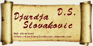 Đurđa Slovaković vizit kartica